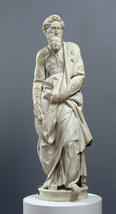 San Pablo, del Altar Piccolomini, 1501-4 (mármol) de Michelangelo Buonarroti